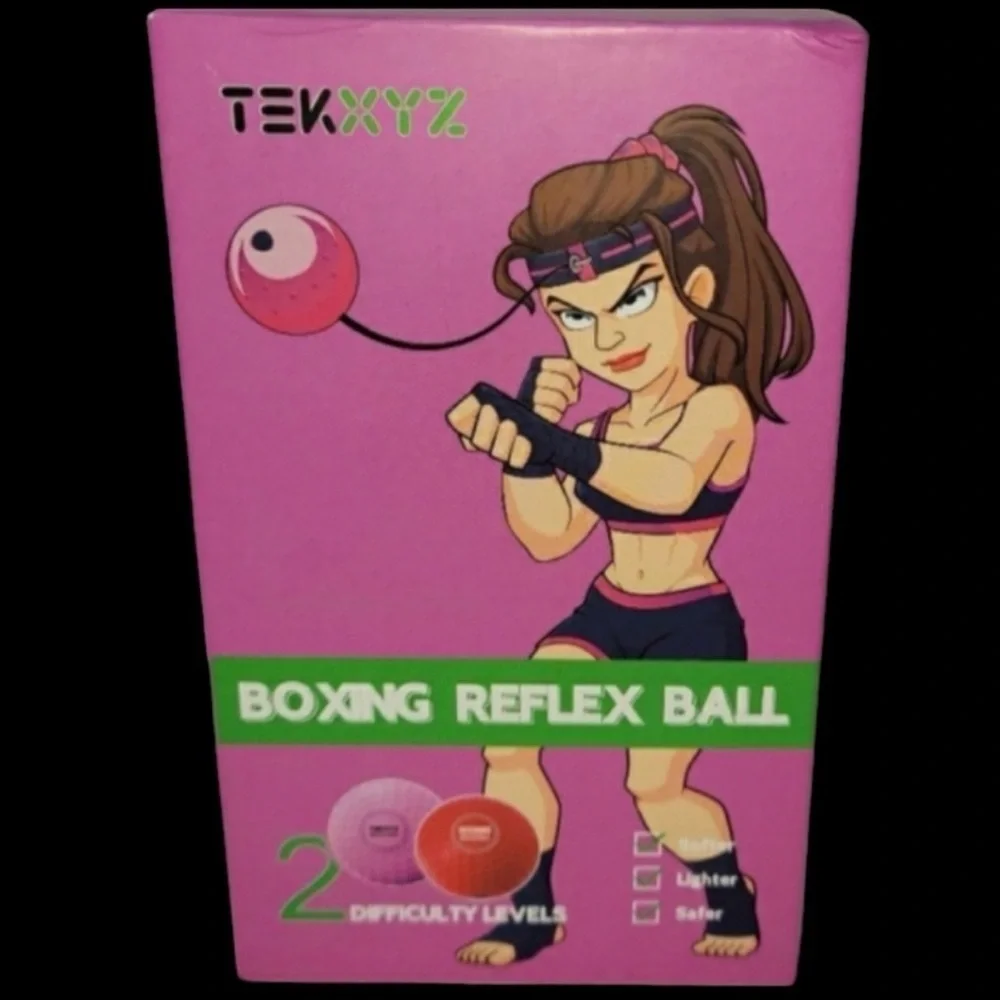 TEKXYZ Reflex Ball Training Kit - Red & Pink